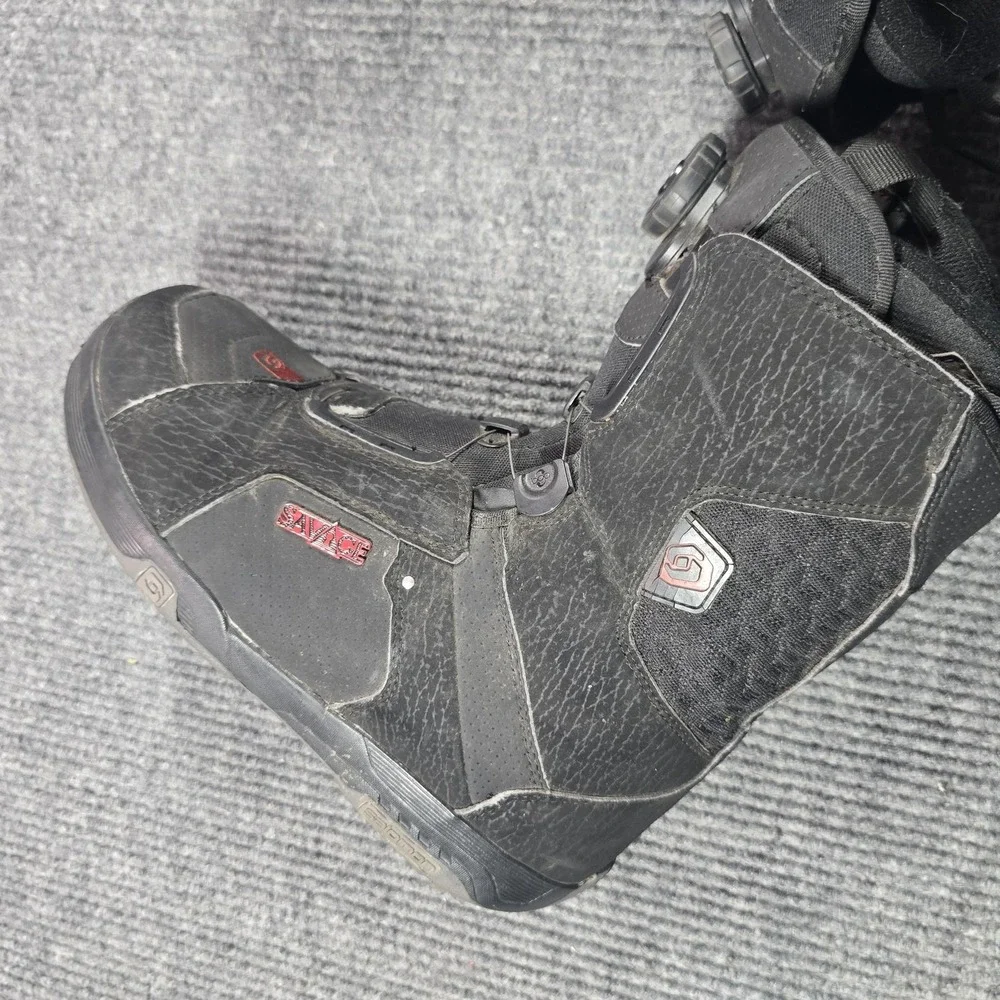 Salomon Savage Snowboard Boots Mens‎ 27.0 US 9 Black Rubber Sole Freestyle